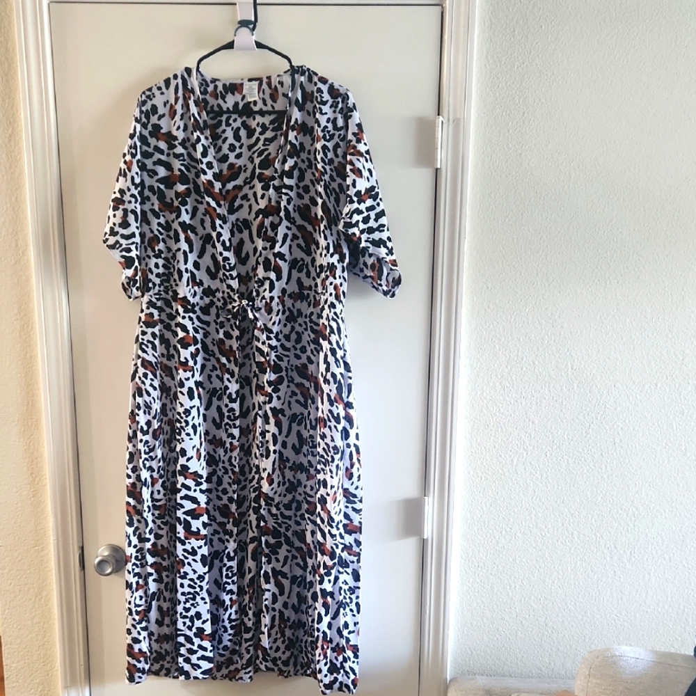 Stylish Leopard Print Cover Up